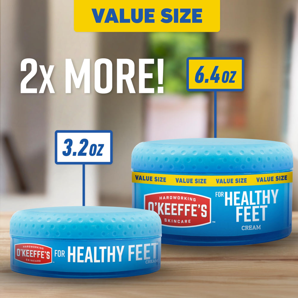 Close-up of O'Keeffe's Healthy Feet texture showing rich moisture.