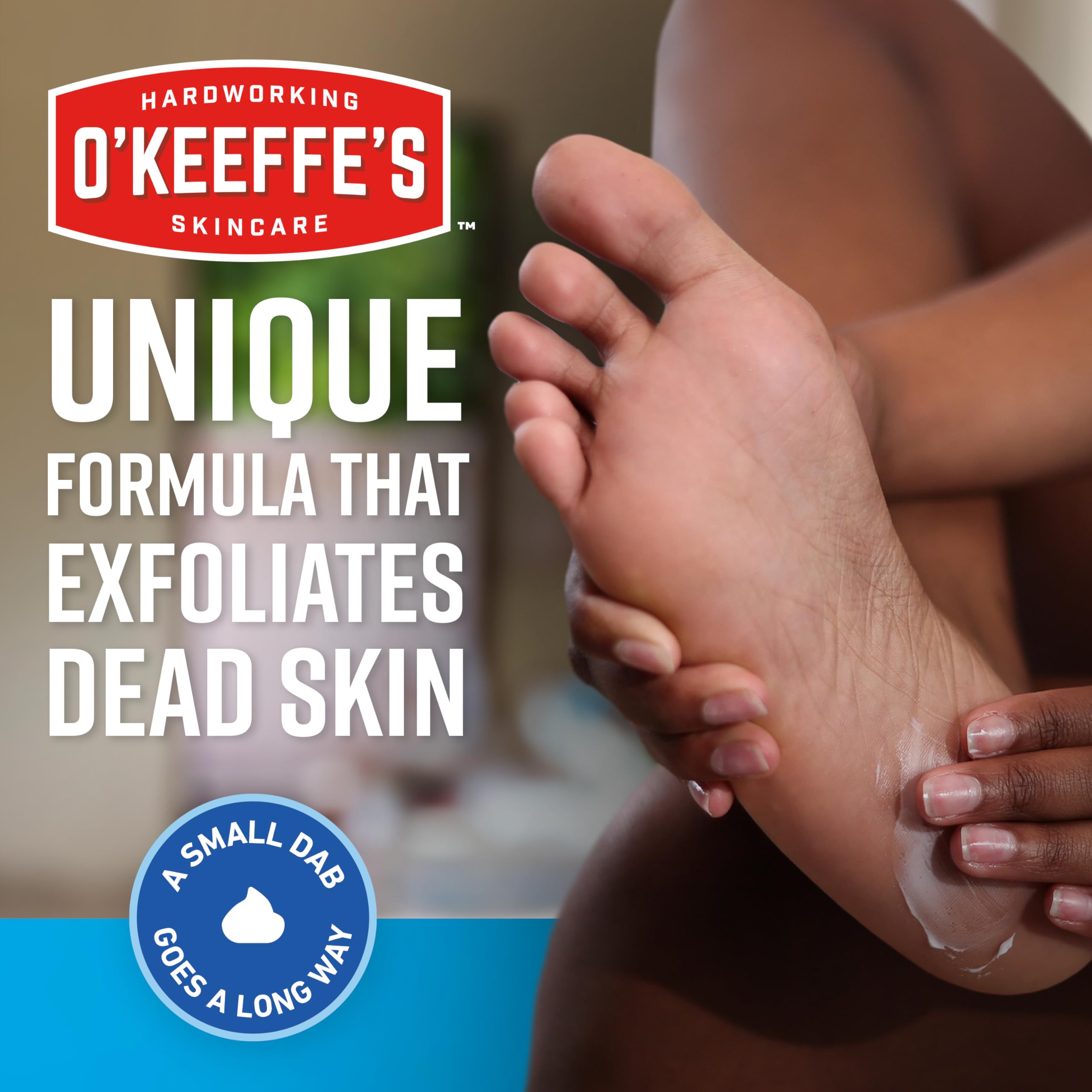 O'Keeffe's Healthy Feet night-application scene suggesting bedtime use for best results.