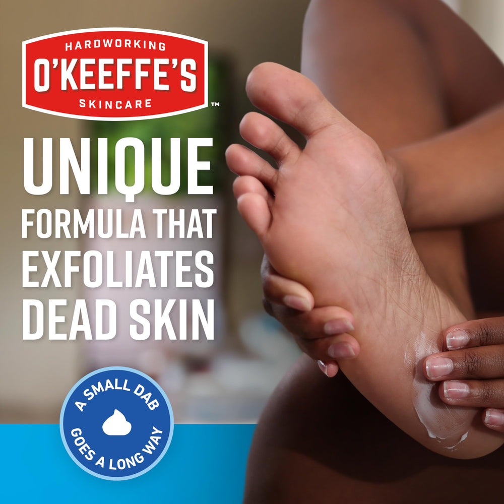 O'Keeffe's Healthy Feet night-application scene suggesting bedtime use for best results.