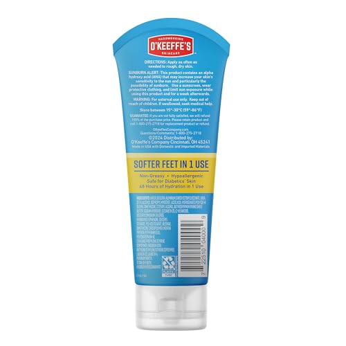 O'Keeffe's Healthy Feet on-the-go packaging shown for convenient foot care.