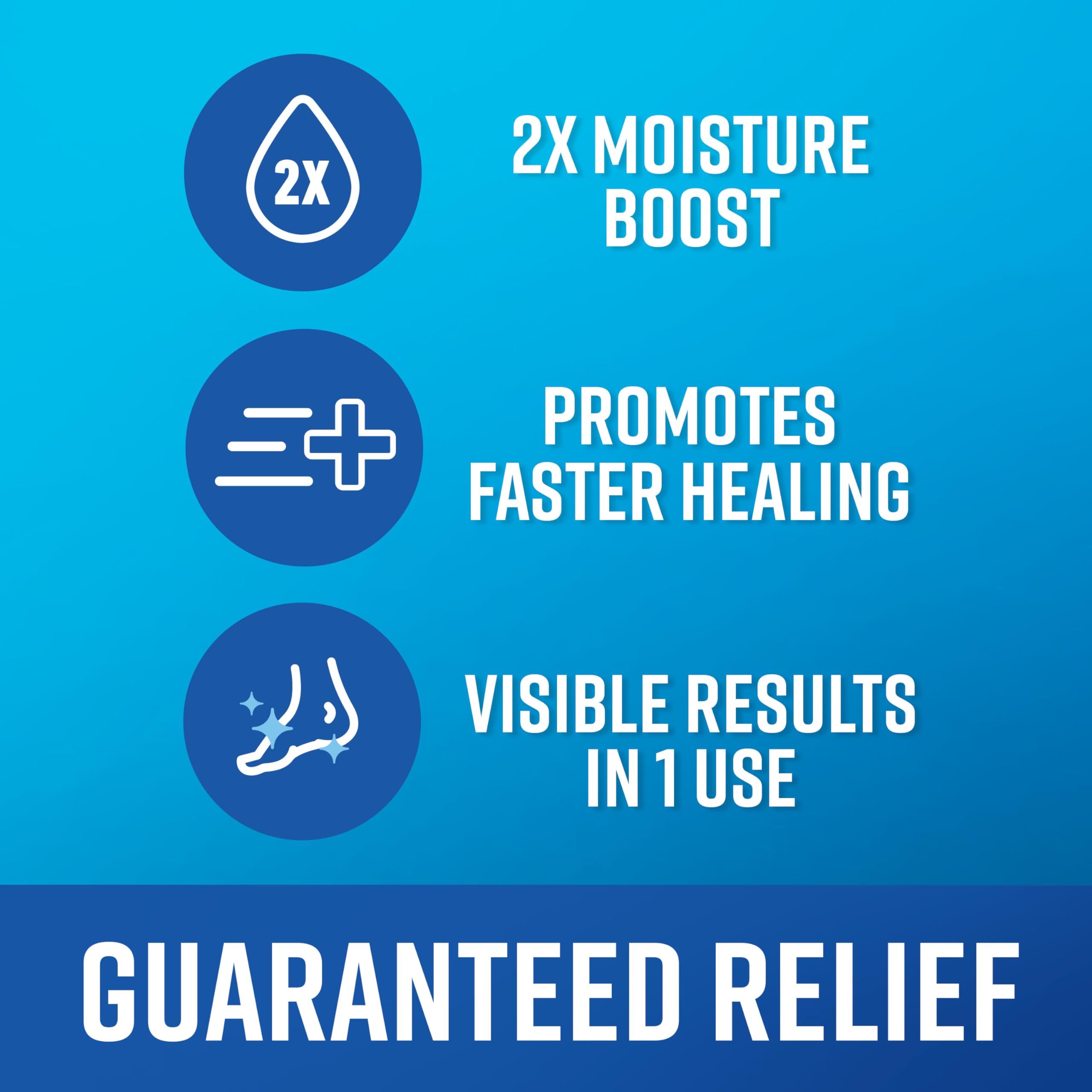 O'Keeffe's reusable foot sleeves with gel lining for targeted hydration and faster absorption.