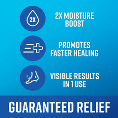 O'Keeffe's reusable foot sleeves with gel lining for targeted hydration and faster absorption.
