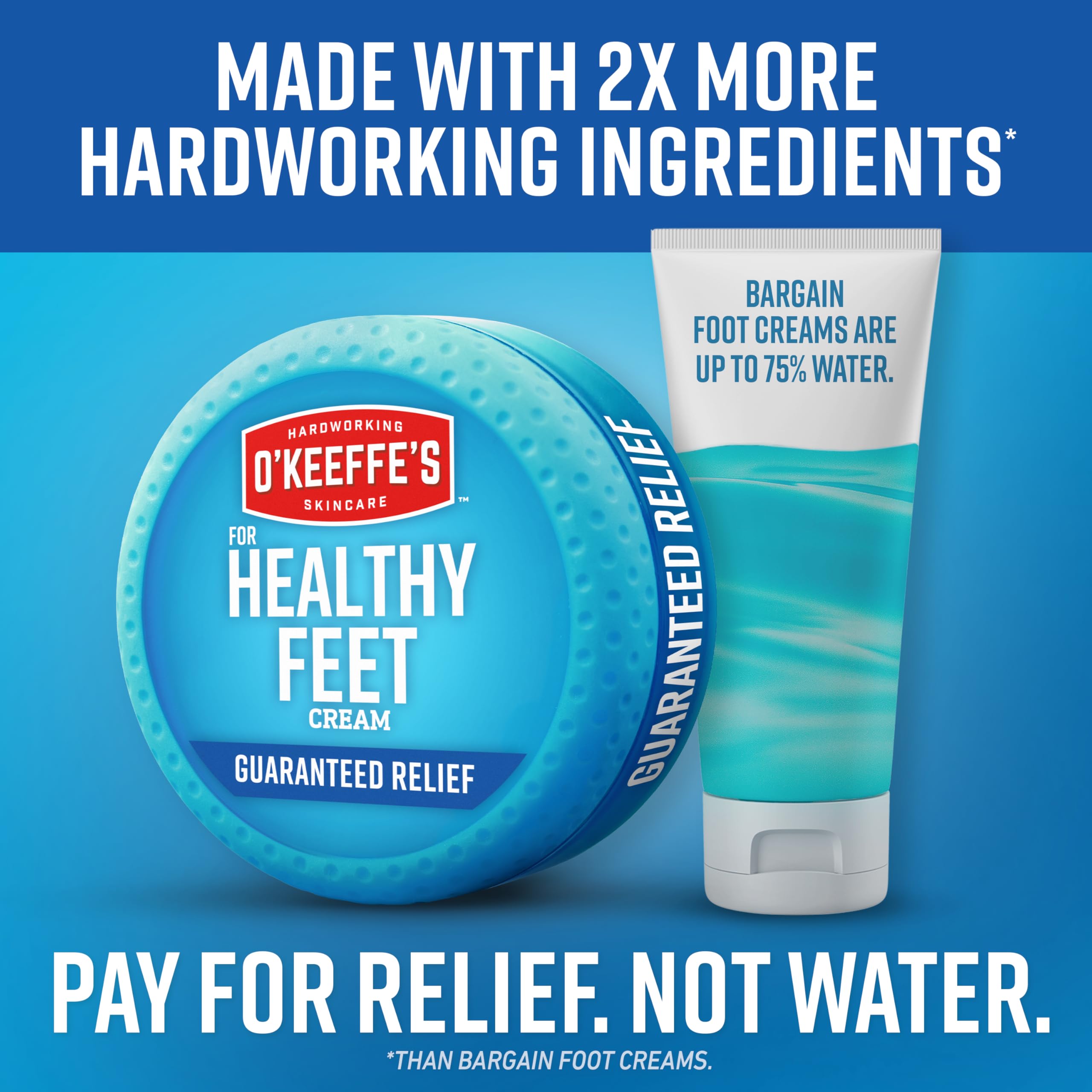 O'Keeffe's Healthy Feet unscented formula for sensitive skin.