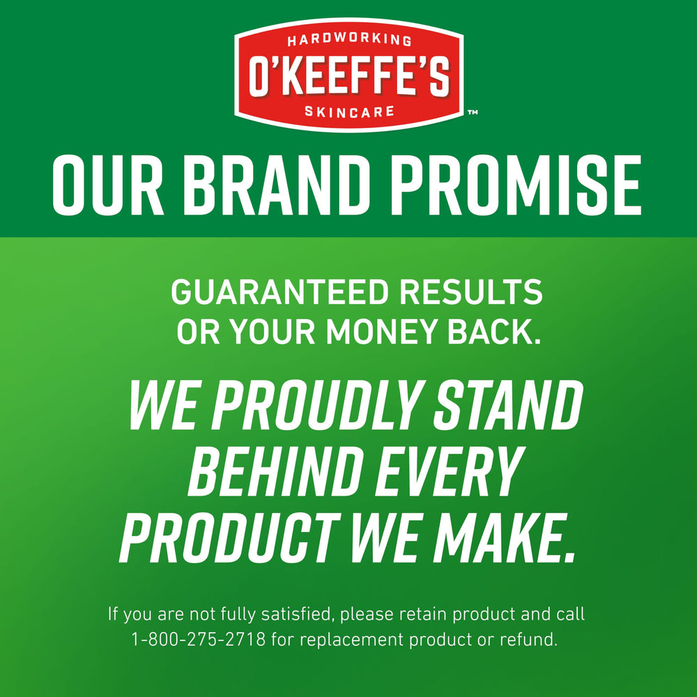 O'Keeffe's eczema-friendly and diabetes-safe formula for skin comfort.