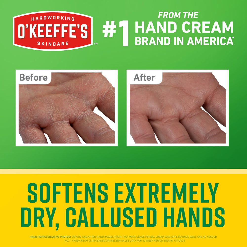 O'Keeffe's Working Hands texture close-up shows rich hydration.