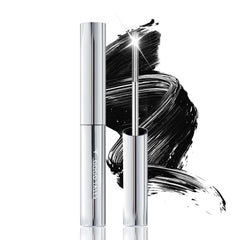 Okerker black washable mascara wand close-up showing precise 0.5mm thread for even coating.