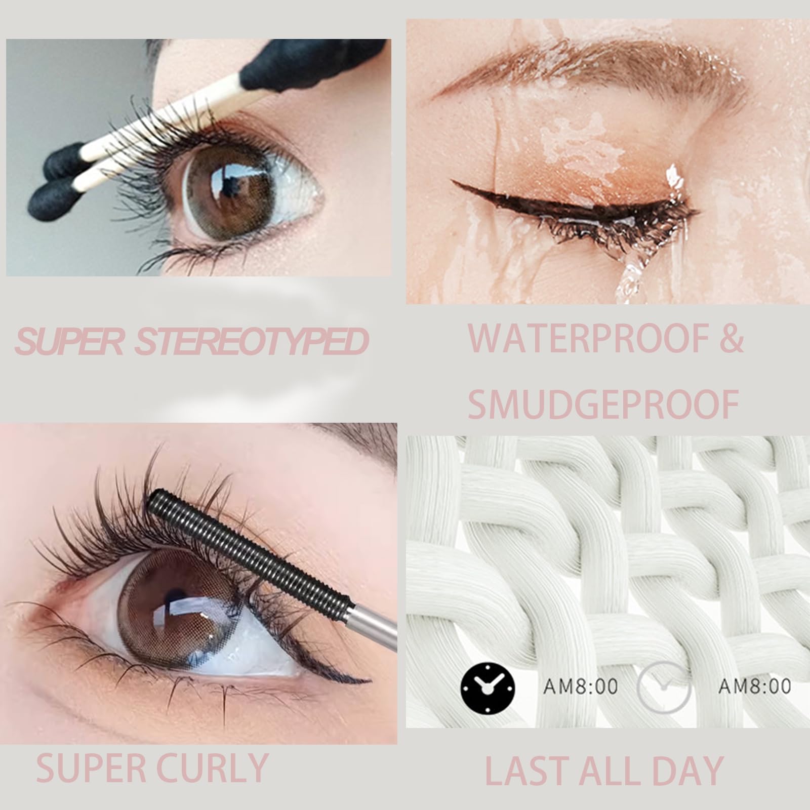 Okerker buildable volume finish enhances lash drama without heaviness.