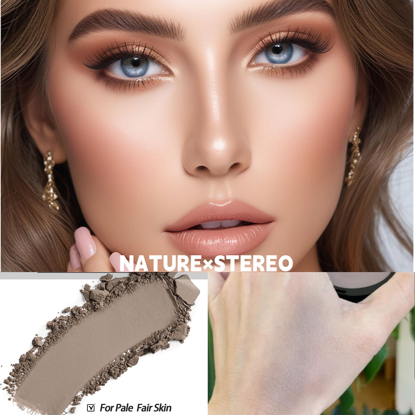 Okerker light fair contour shade neutralizes redness without orange undertones.