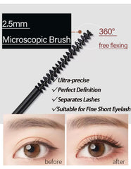 Okerker mascara for short, fine lashes adds visible length and lift.