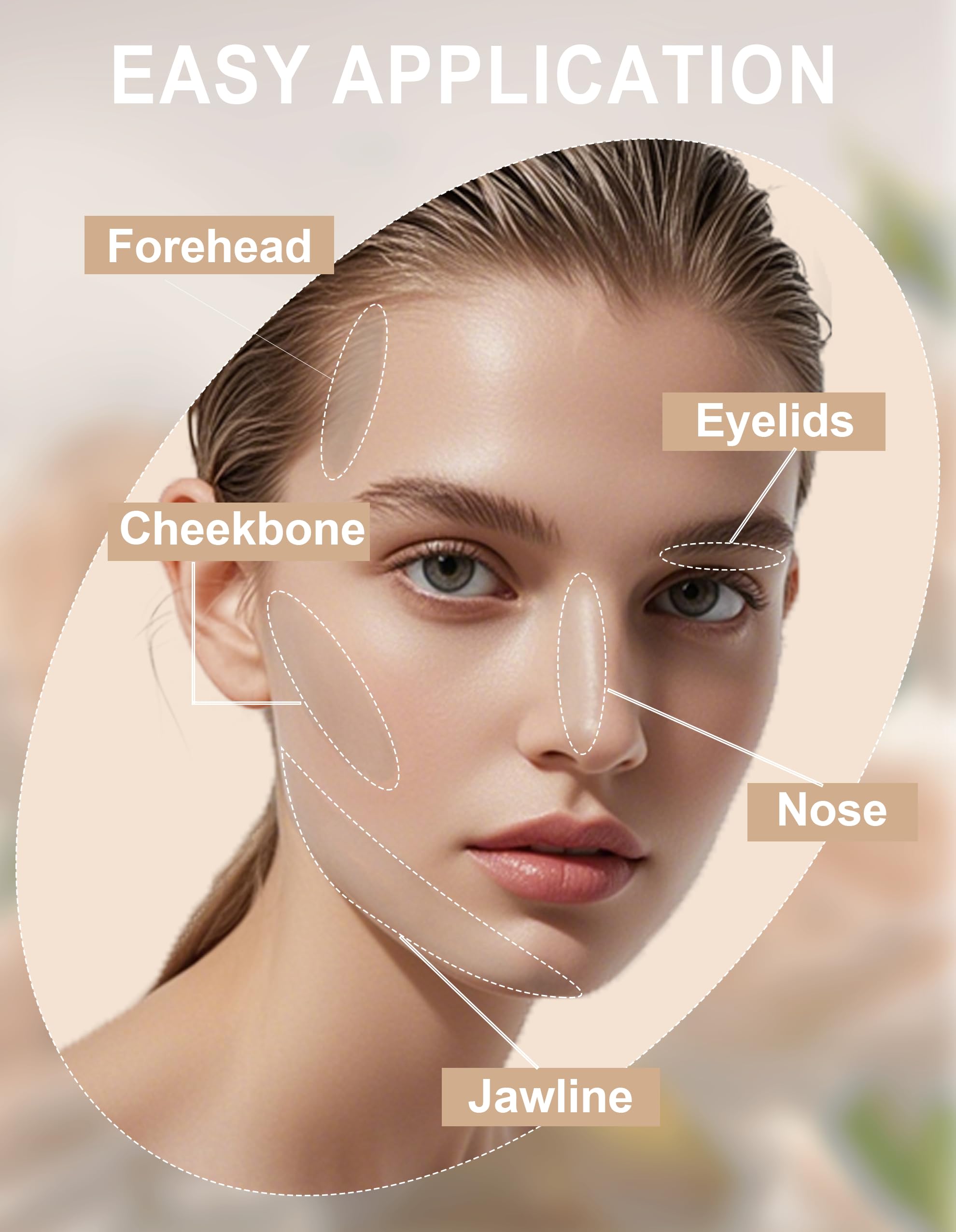 Okerker matte contour powder gives a skin-like, non-shiny finish.