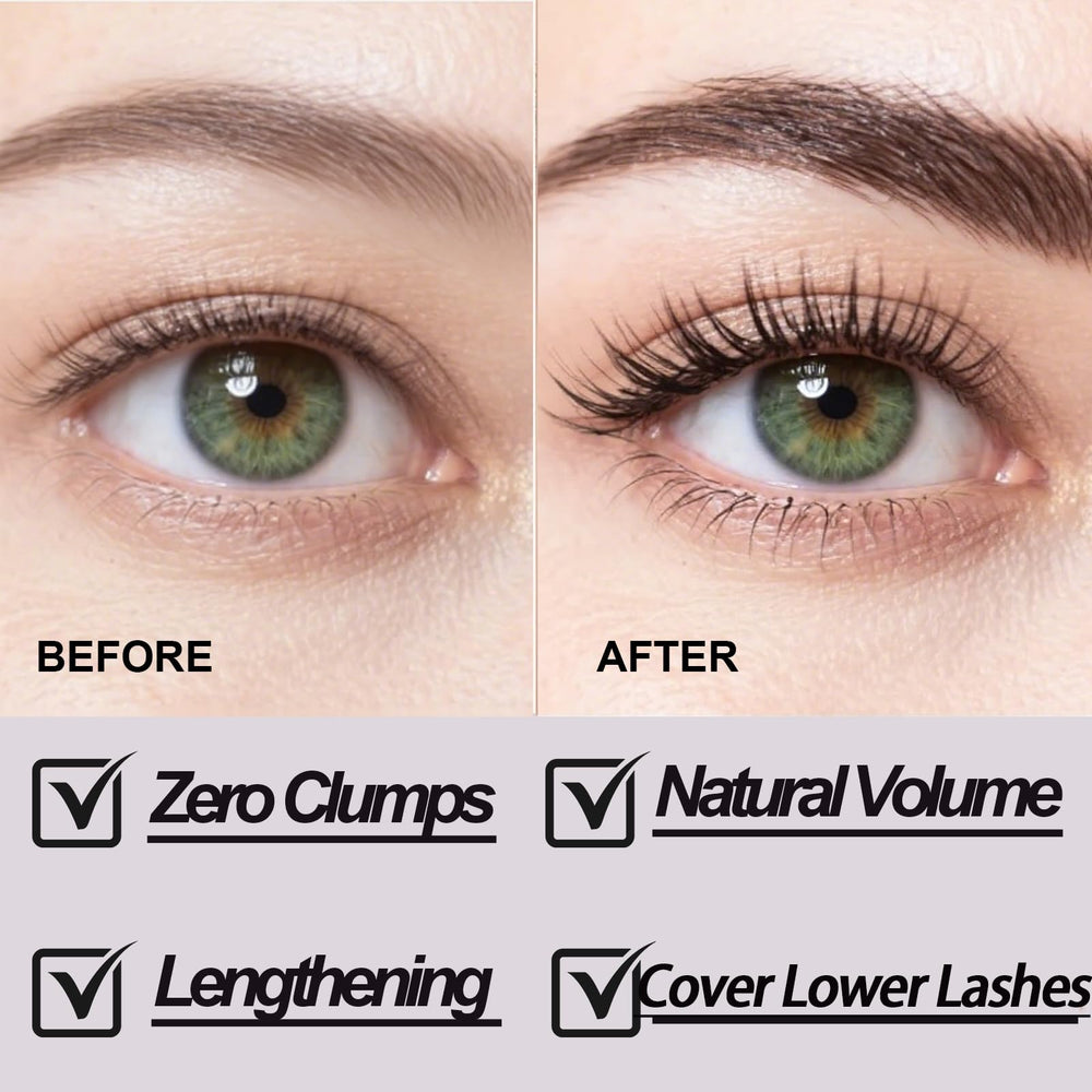 Okerker mascara for older eyes creates a natural slender lash look.
