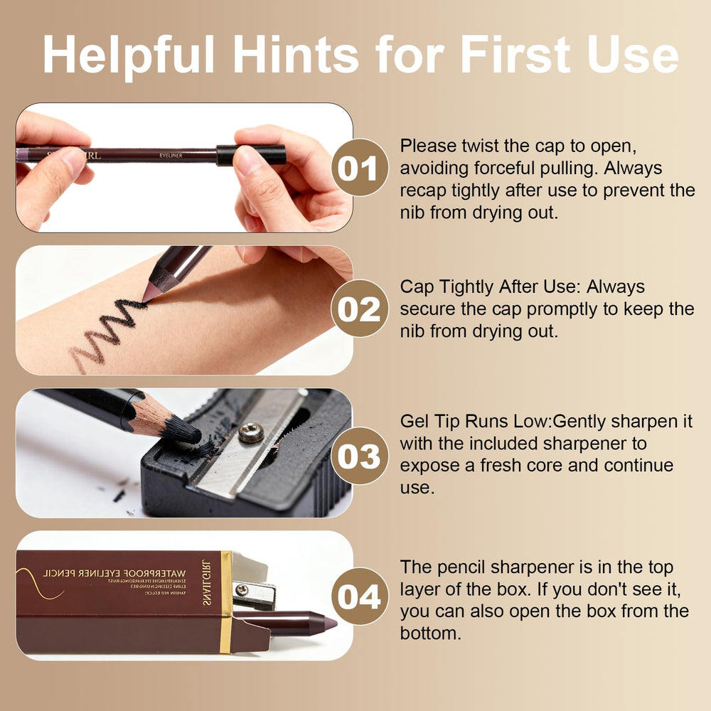 Okerker Plum Gel Eyeliner Pencil supports fast daily routine