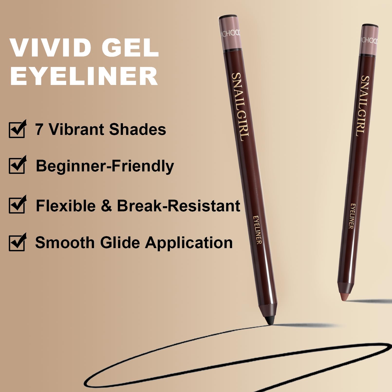 Okerker Plum Gel Eyeliner Pencil definition for mature eyes