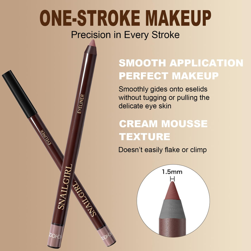 Okerker Plum Gel Eyeliner Pencil packaging featuring built-in sharpener