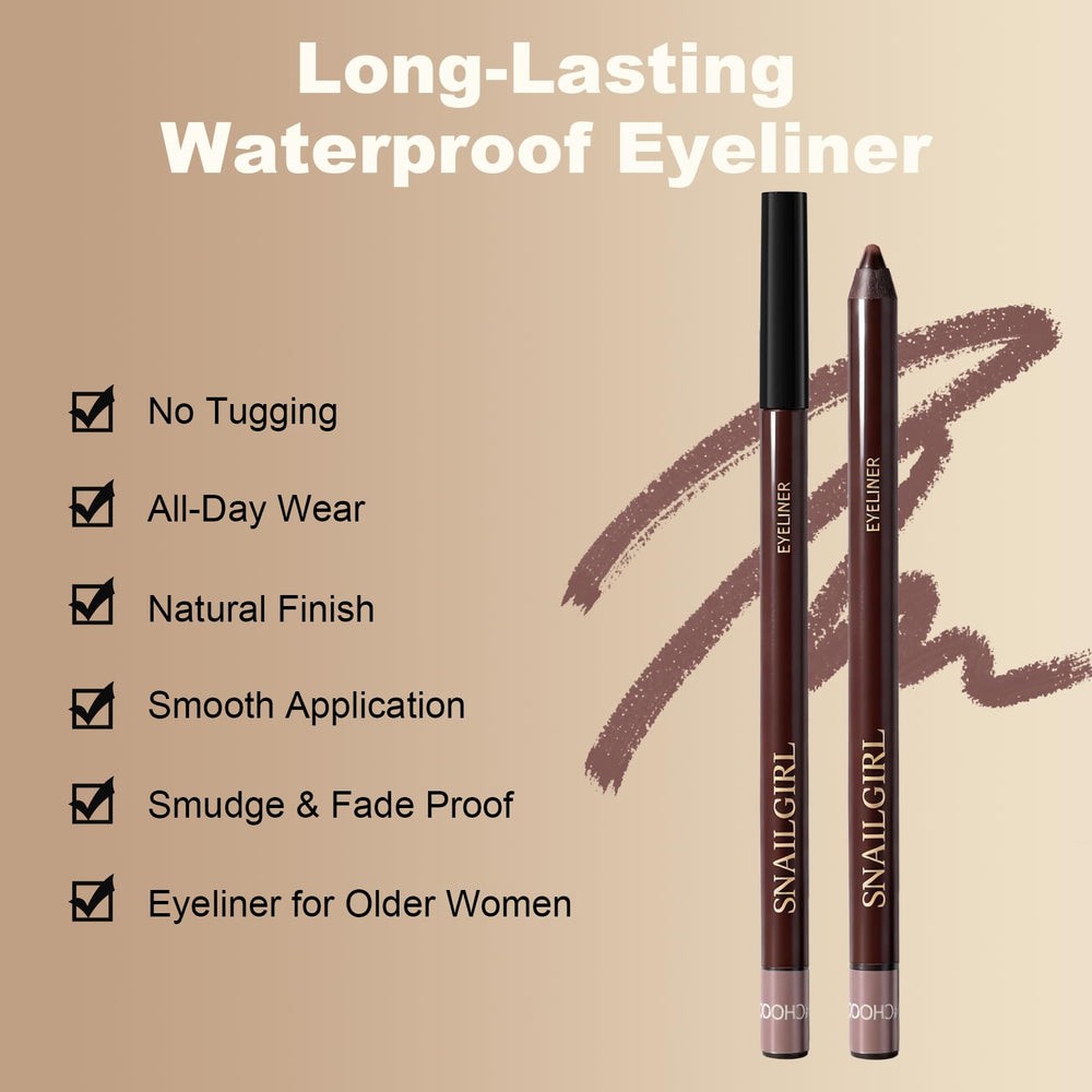 Okerker Plum Gel Eyeliner Pencil waterproof wear demonstrated