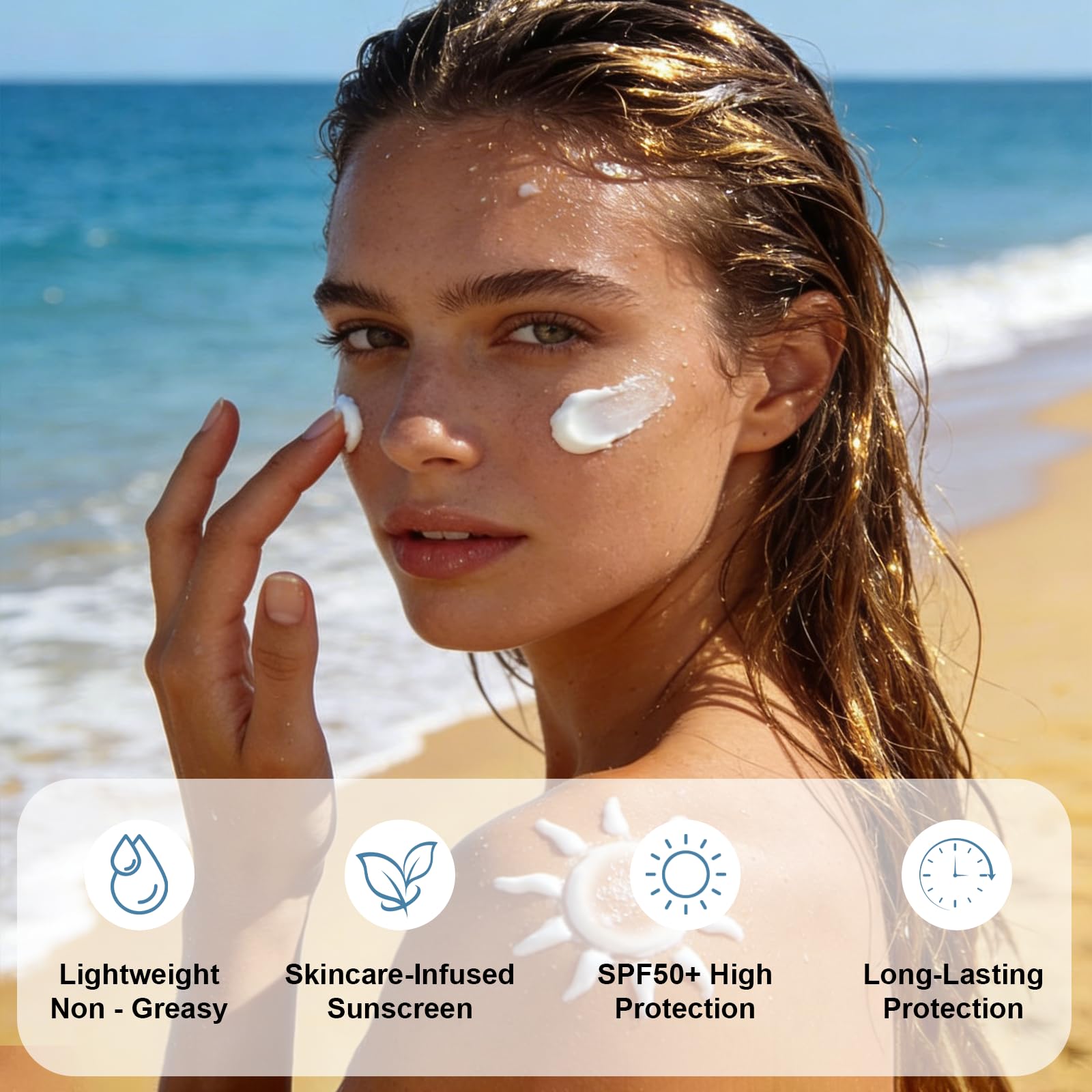 Okerker SPF50+ sunscreen with broad-spectrum coverage for outdoor days