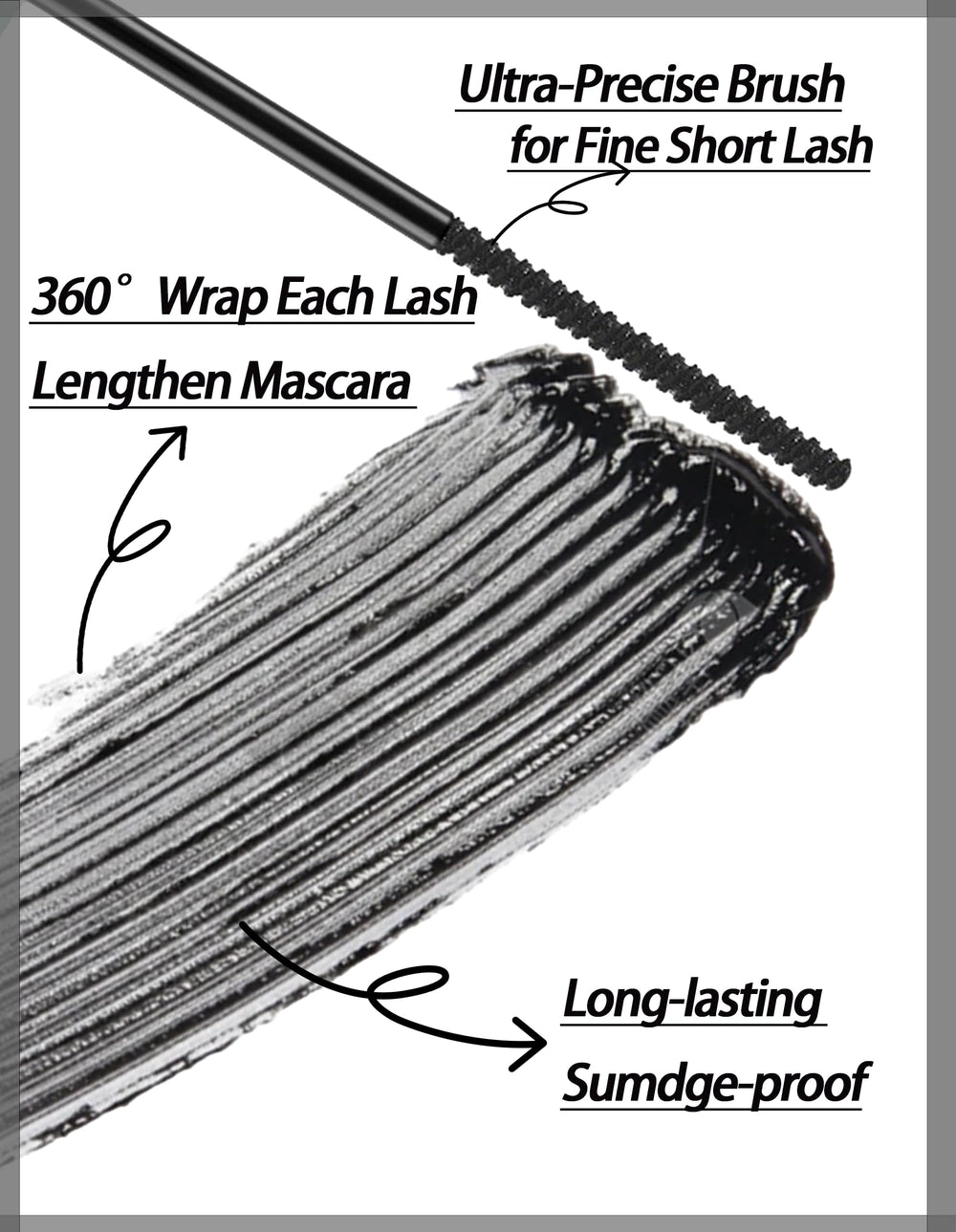 Okerker Z-shaped application motion guides precise mascara layering.