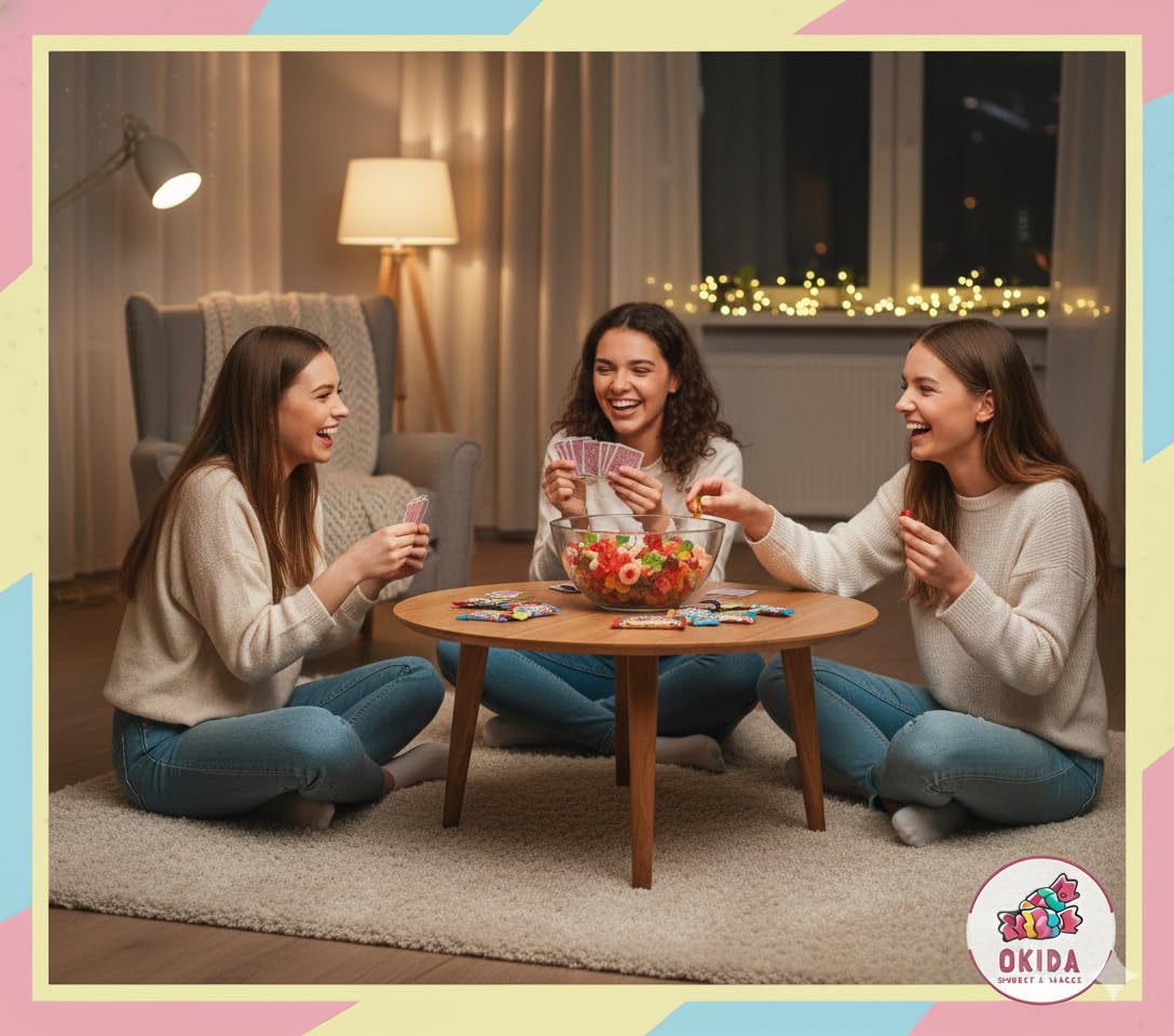 Okida 32-ounce Candy Bulk provides abundant treats for gatherings.