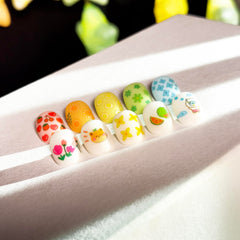 Okiyomi bunny nail decals—cute, kid-friendly designs for little fingers.