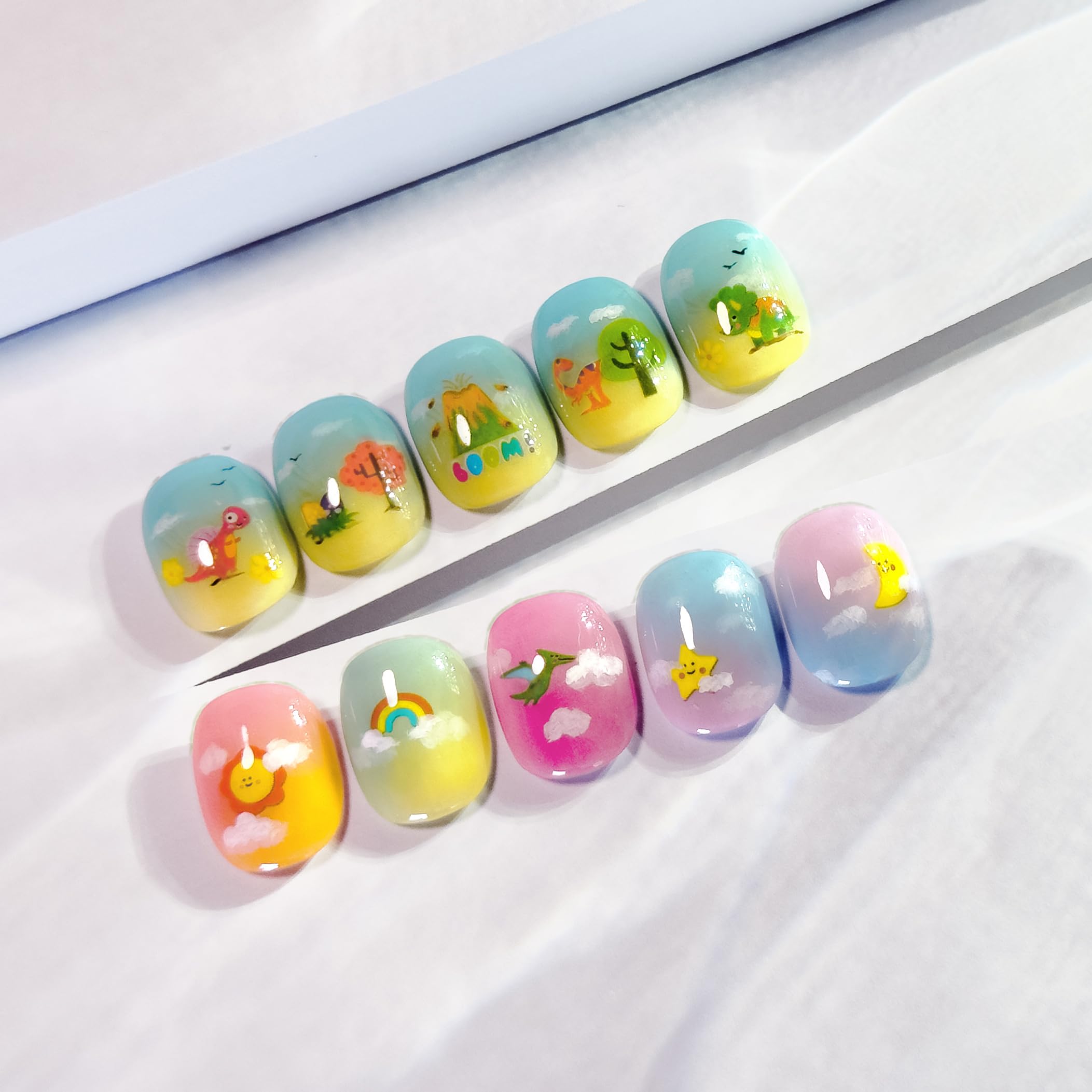Okiyomi fruit nail stickers—colorful patterns for fun manicures.