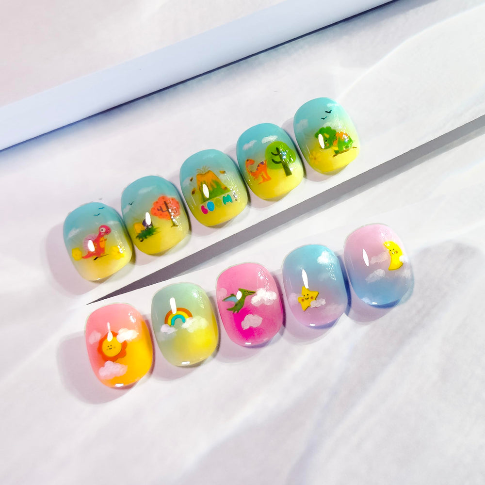 Okiyomi fruit nail stickers—colorful patterns for fun manicures.