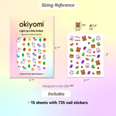 Okiyomi unicorn nail stickers—magical designs with safe removal.