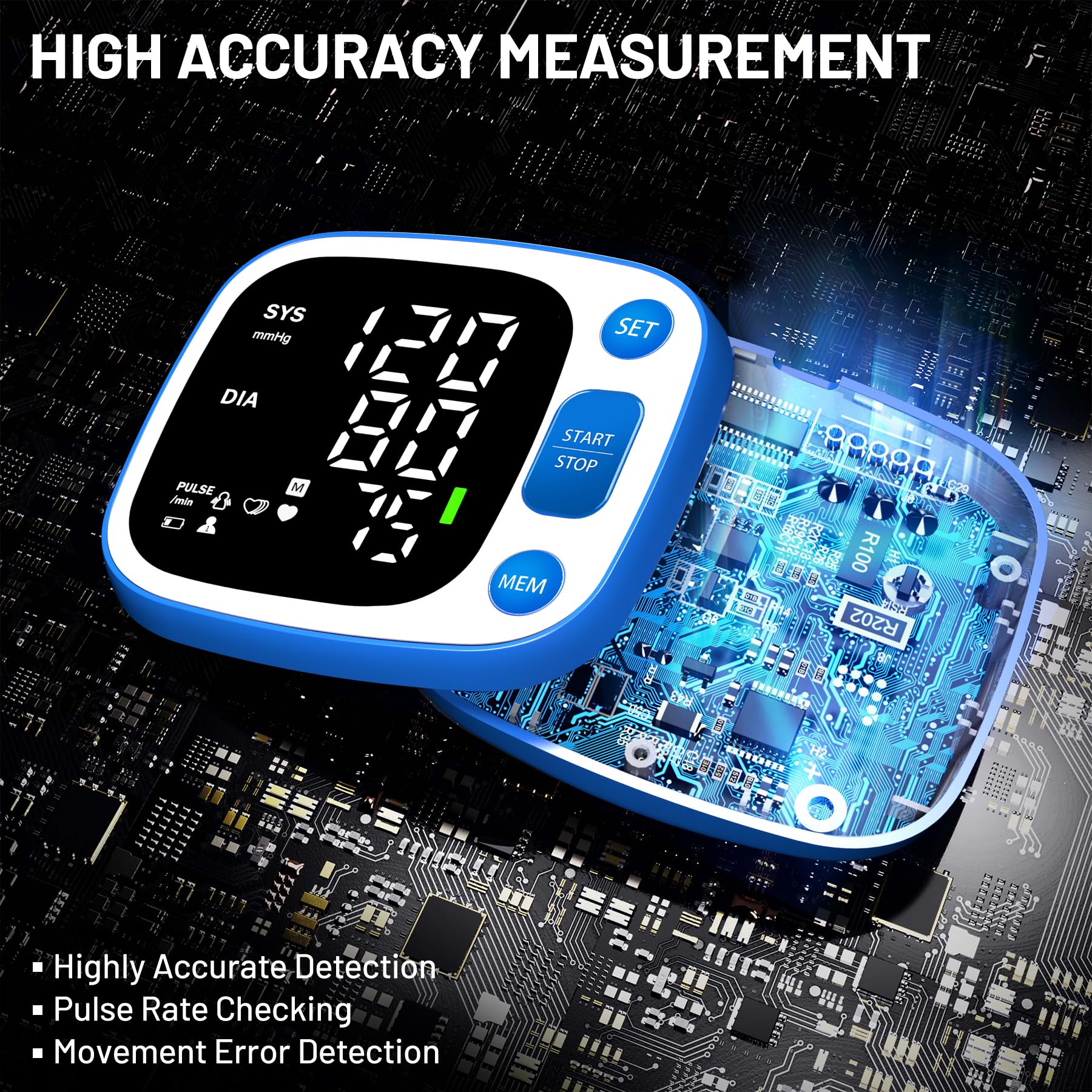 Oklar BP monitor adjustable cuff for comfortable fit