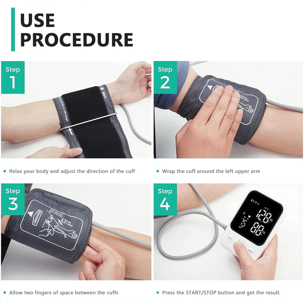 Oklar Blood Pressure Monitor can run on batteries for portability.