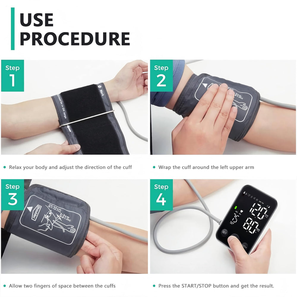 Oklar blood pressure monitor compact portable design for home or travel.