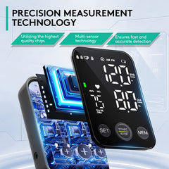 Oklar blood pressure monitor large LED display for easy reading in any light.
