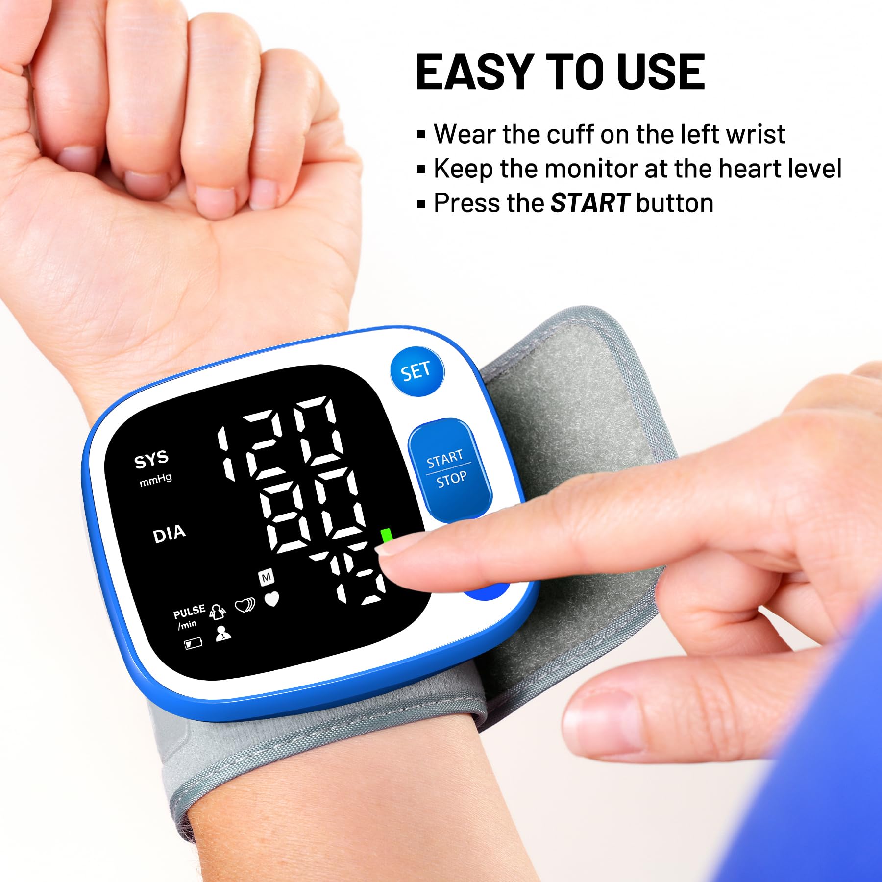Oklar BP monitor LED backlit display for easy reading