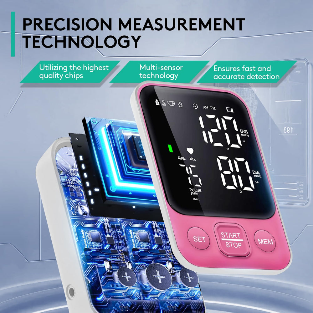 Oklar BP monitor with large LED display showing clear readings