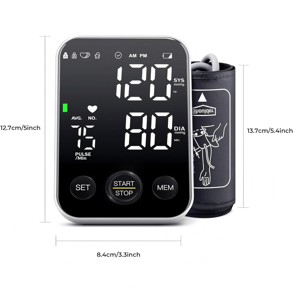 Oklar blood pressure monitor easy one-button operation simplifies checks.