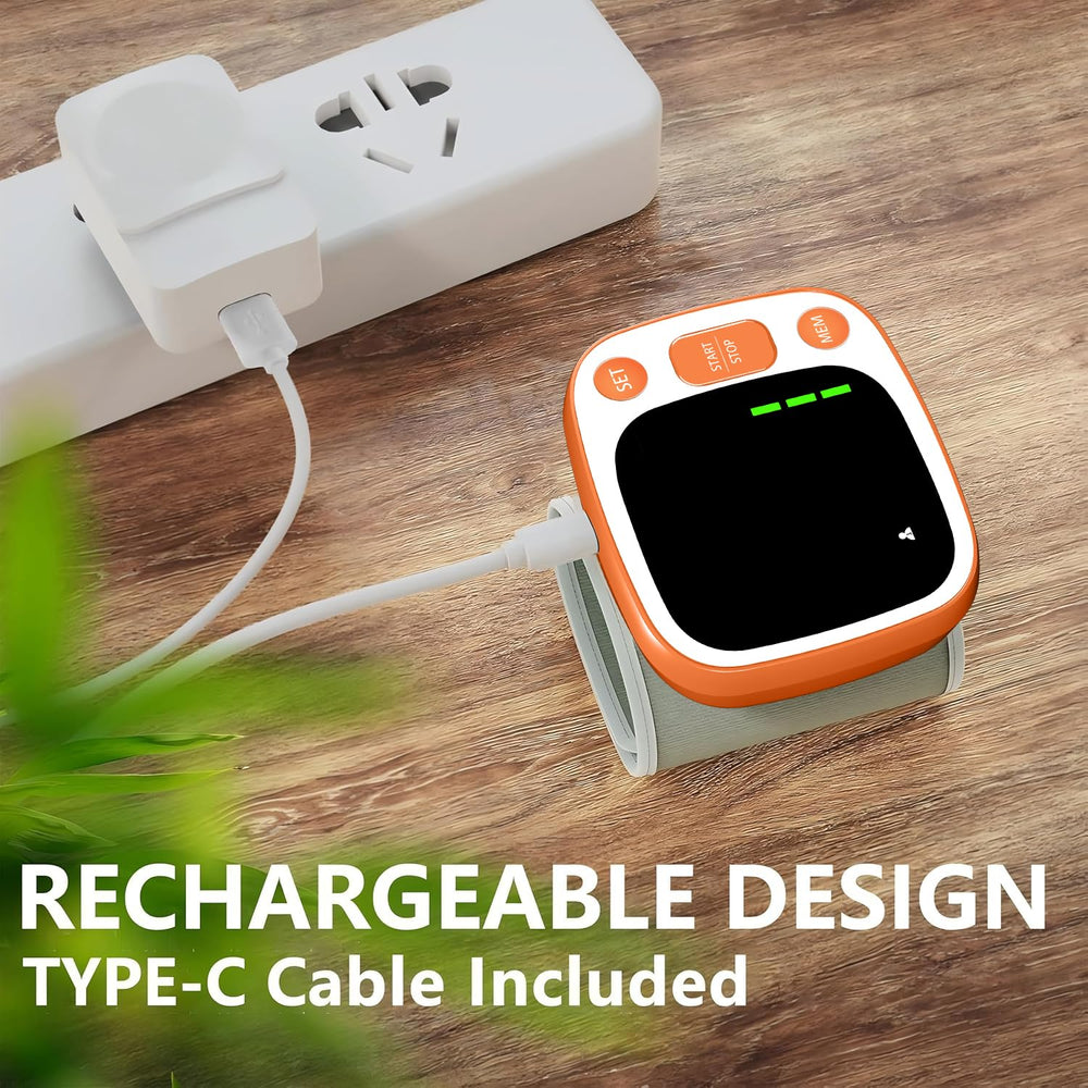 Oklar orange monitor stores up to 240 readings for two users