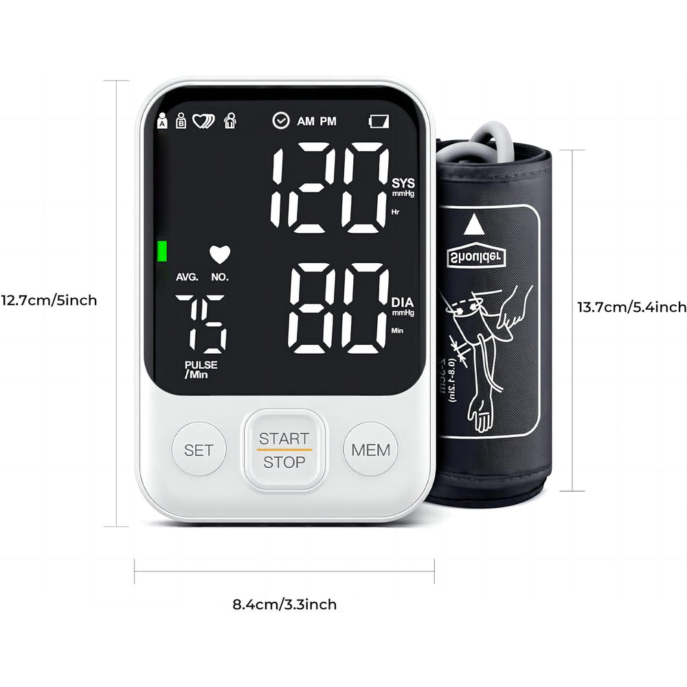 Oklar Blood Pressure Monitor on table demonstrates home-use setup.