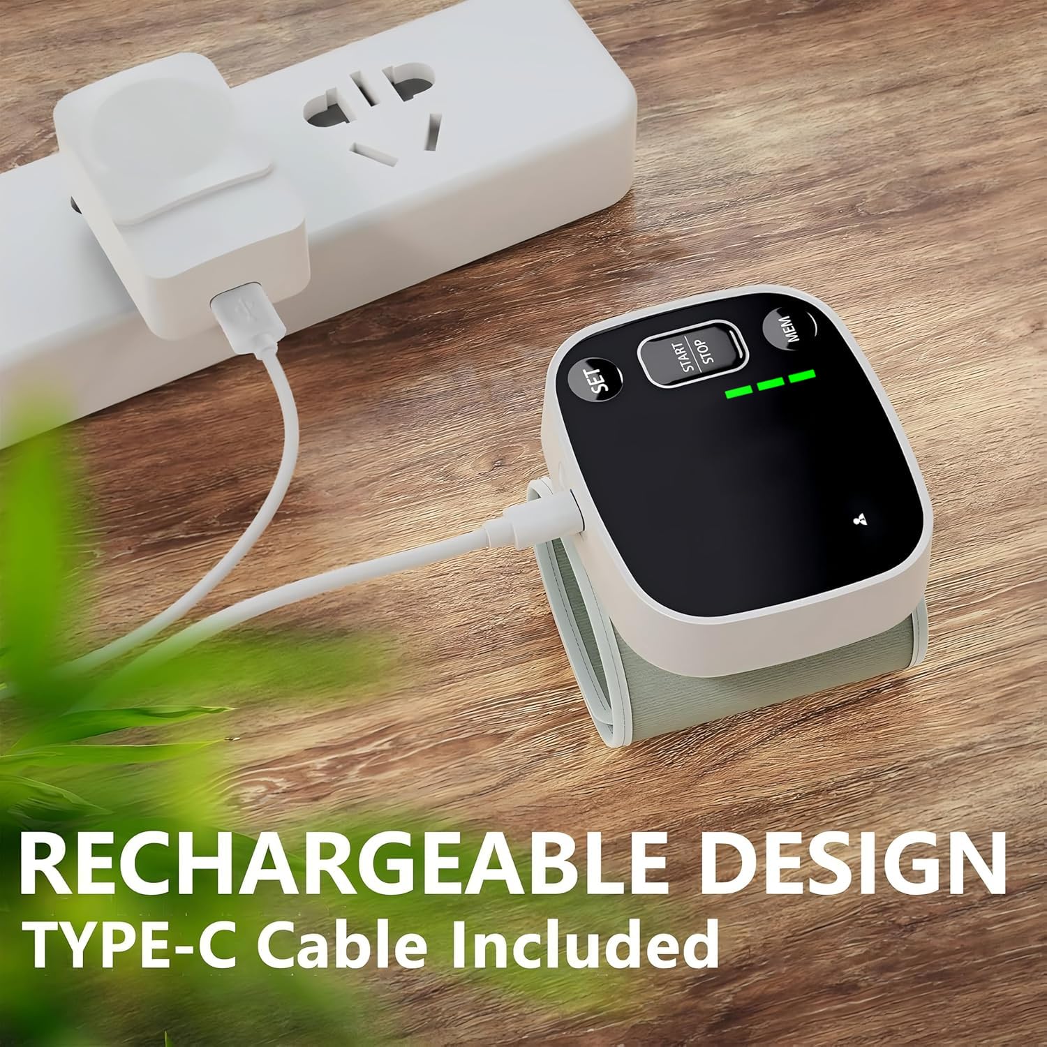 Oklar BP monitor rechargeable battery keeps device ready without replacements