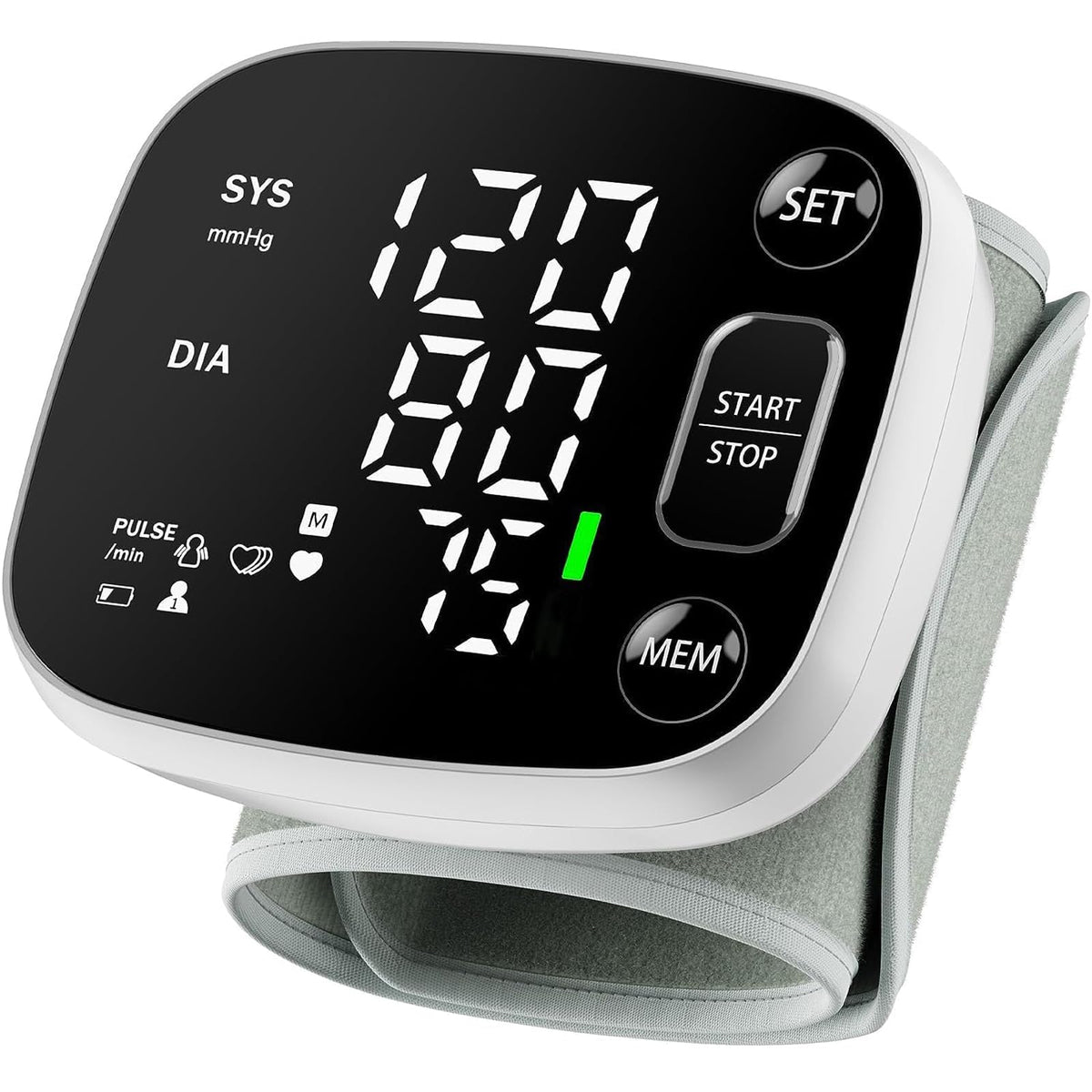 Oklar blood pressure monitor wrist with backlit display for easy reading in dim light