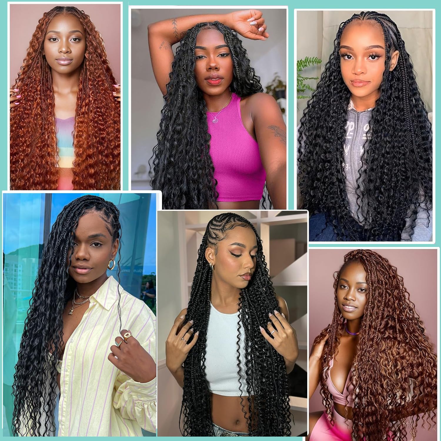 OKVOKV 12A quality Brazilian hair for long-lasting boho braids.