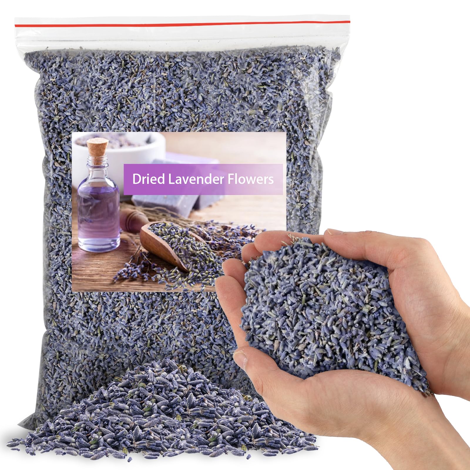 Okxiri half-pound lavender buds package for DIY crafts and long-lasting fragrance