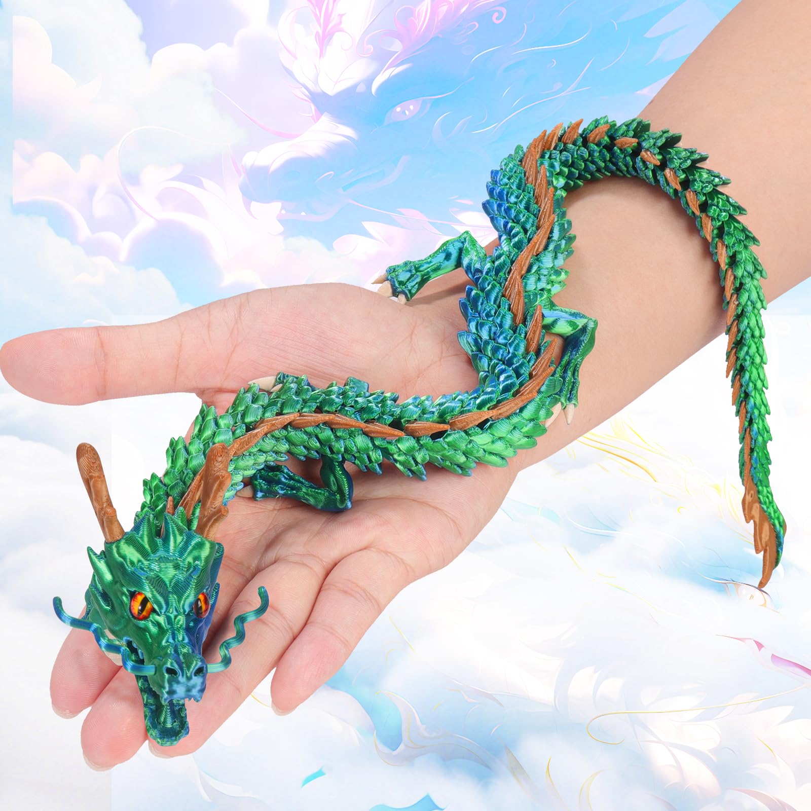 OKYUK dragon egg in articulated pose invites touch.