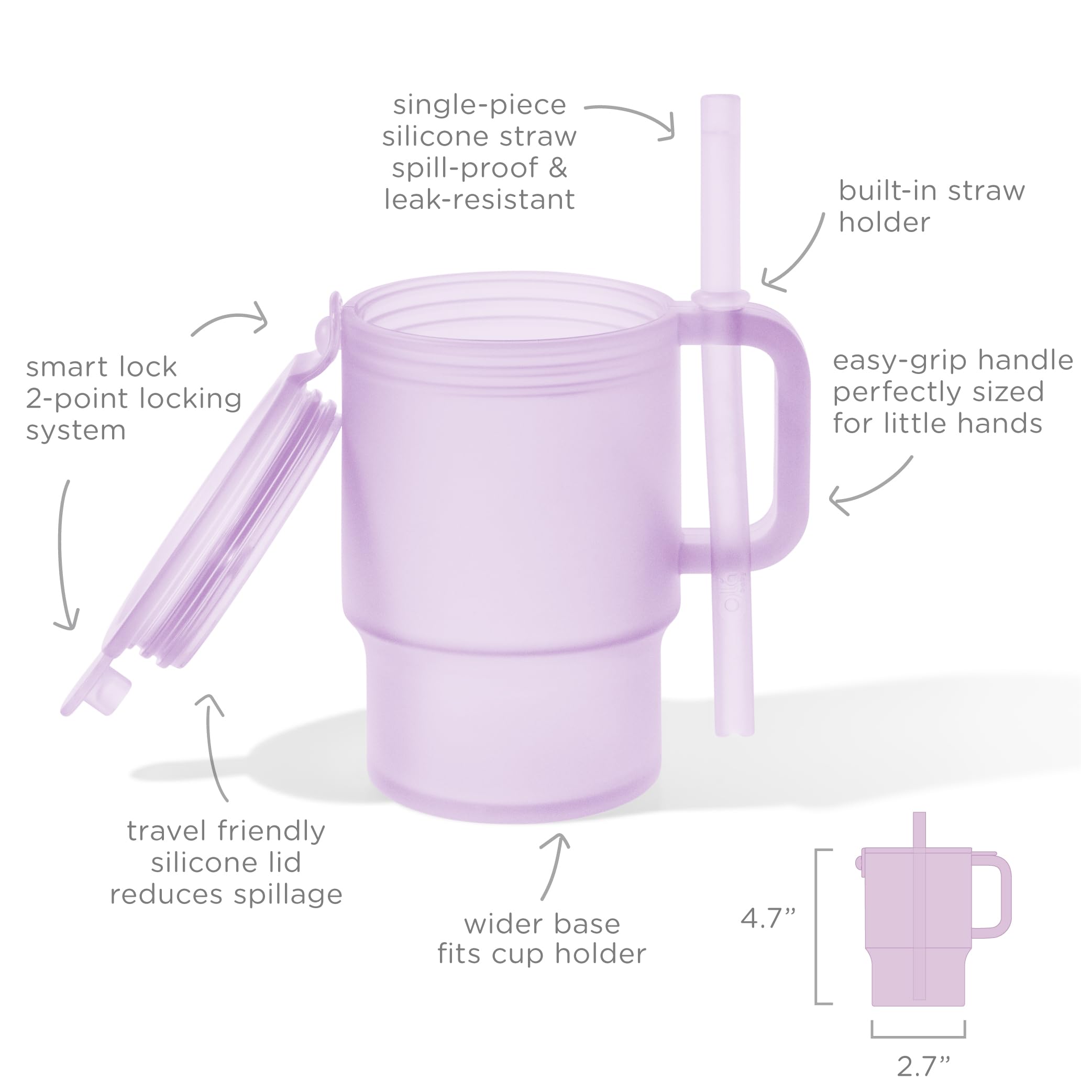 Olababy Clear Sense fits in cup holders for travel convenience