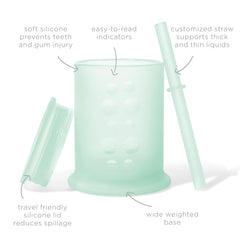 Olababy see-through silicone indicator cup shows liquid level clearly
