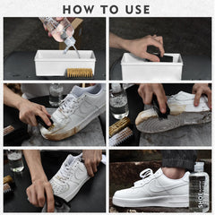 OLAMTAI hard nylon brush cleans edges and soles effectively