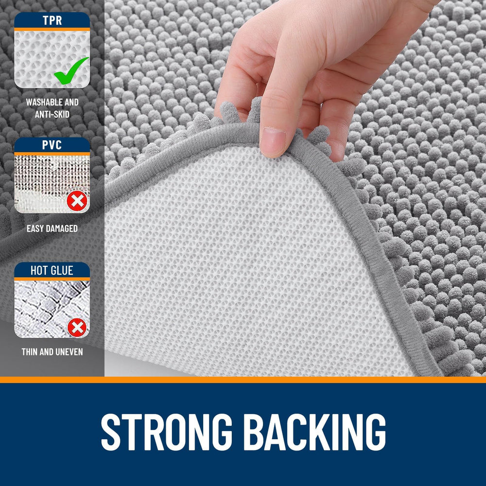 OLANLY fade-resistant chenille rug maintains color over time