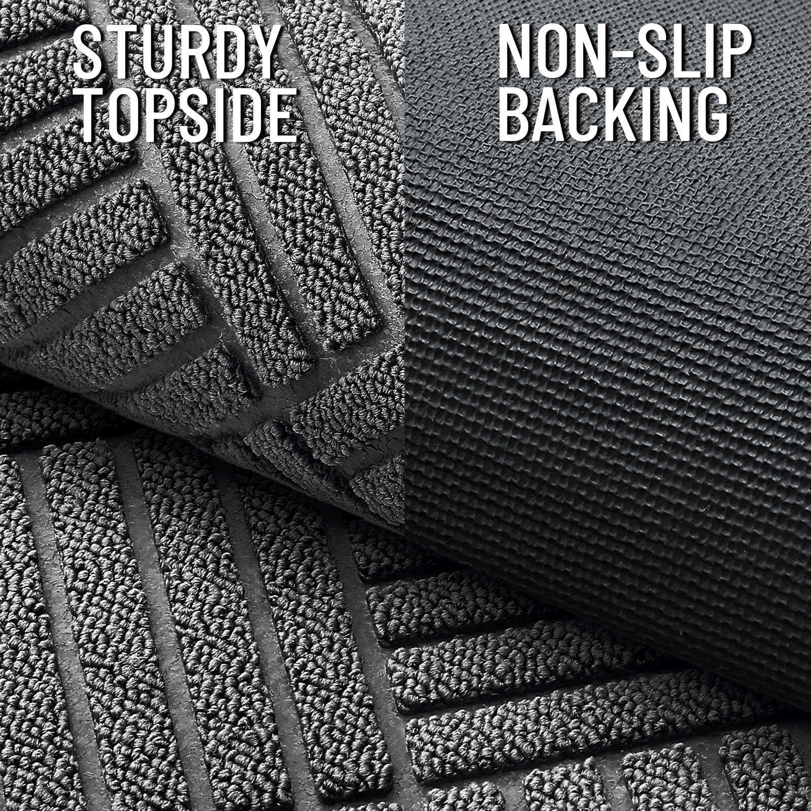OLANLY easy-care mat cleans quickly by shaking, vacuuming, or rinsing.