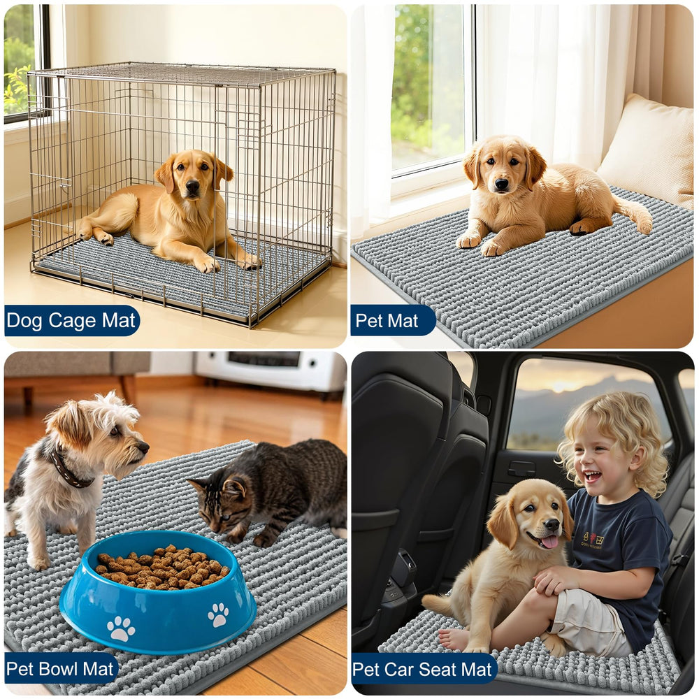 OLANLY entryway dog mat suits busy homes and pet crates.