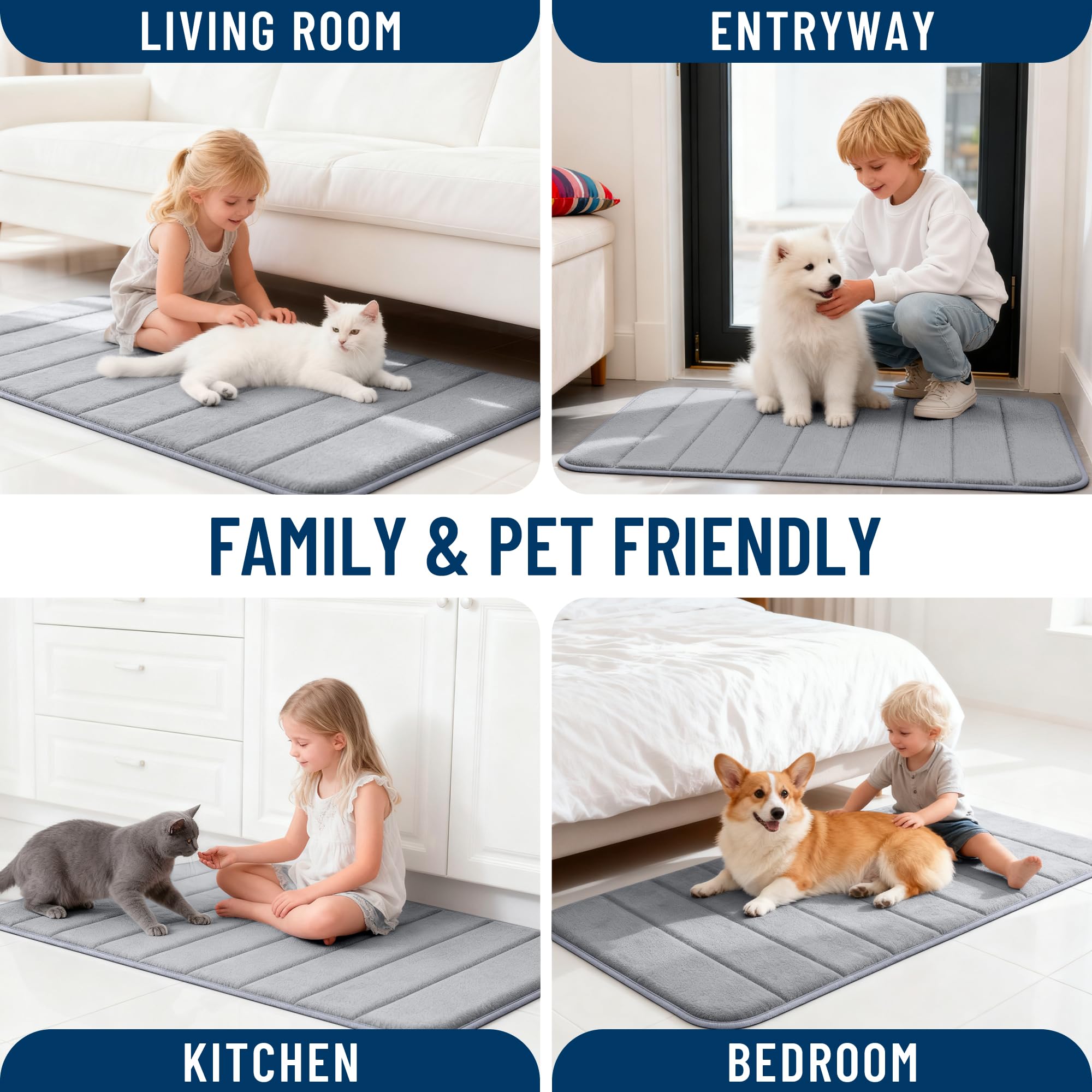 OLANLY memory foam bath mat color stays bright after washes