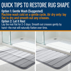 OLANLY memory foam bath mat coral velvet texture with easy-care appeal