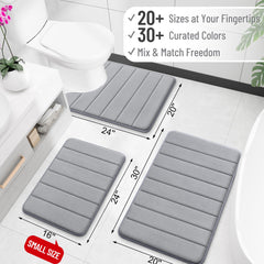 OLANLY memory foam bath mat foam-core close-up highlighting cloud-soft support