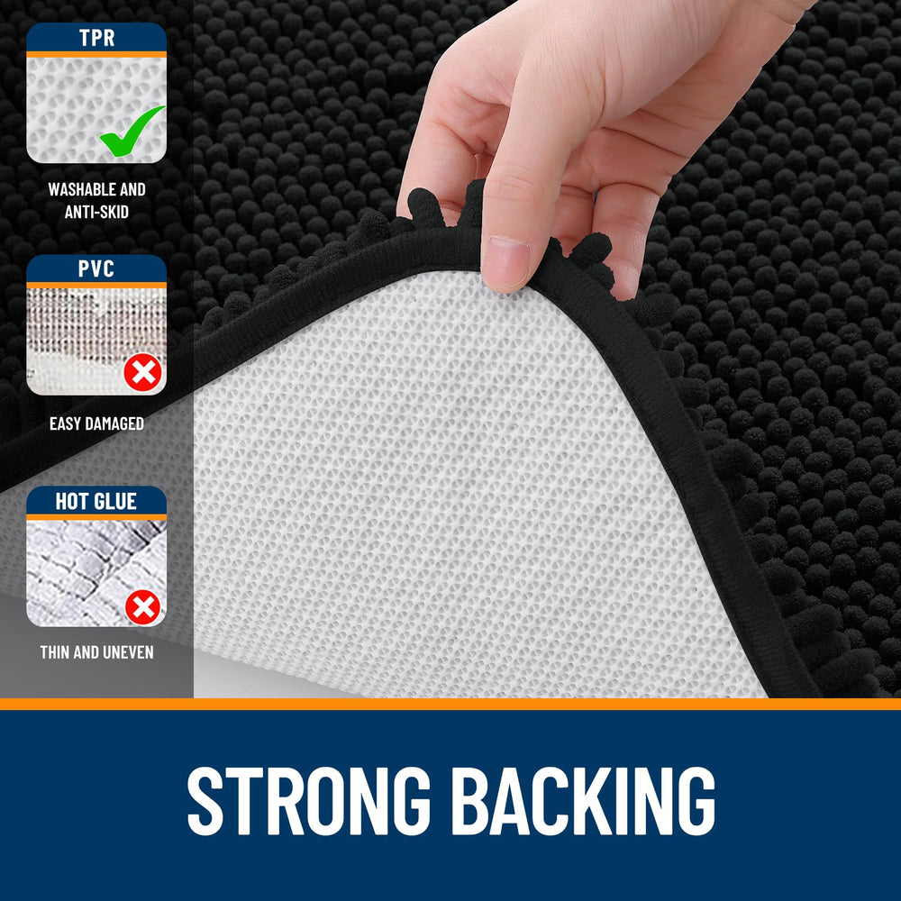 OLANLY 24x20 multi-purpose bath mat beside a sink